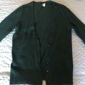 Emerald green J.Crew cardigan